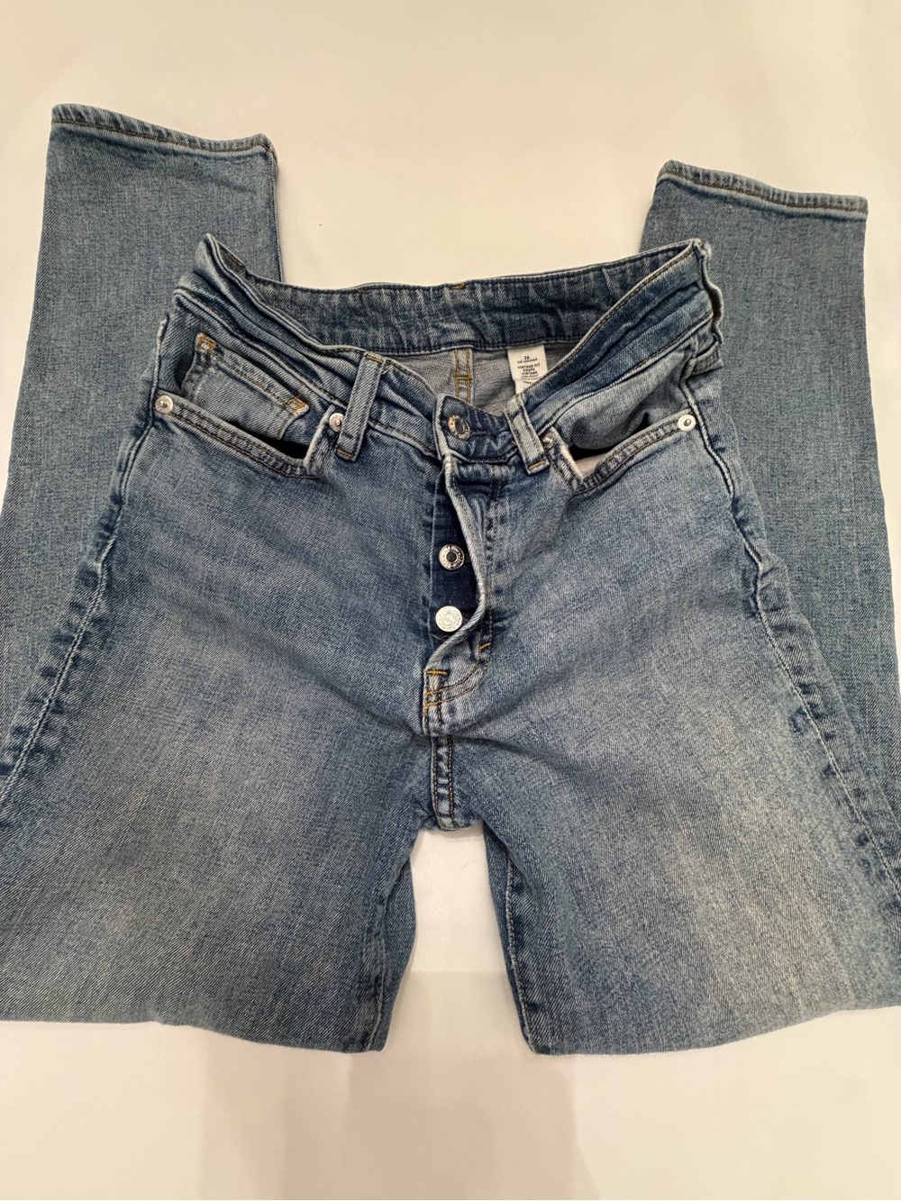 Women’s &Denim Vintage Fit High Waist Straight Leg Jeans Size 26